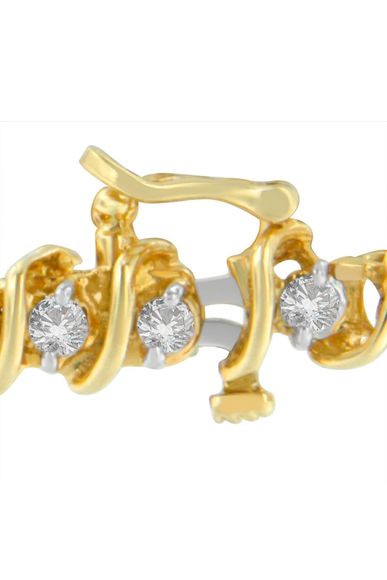 Round Cut Diamond Spiral Link Bracelet